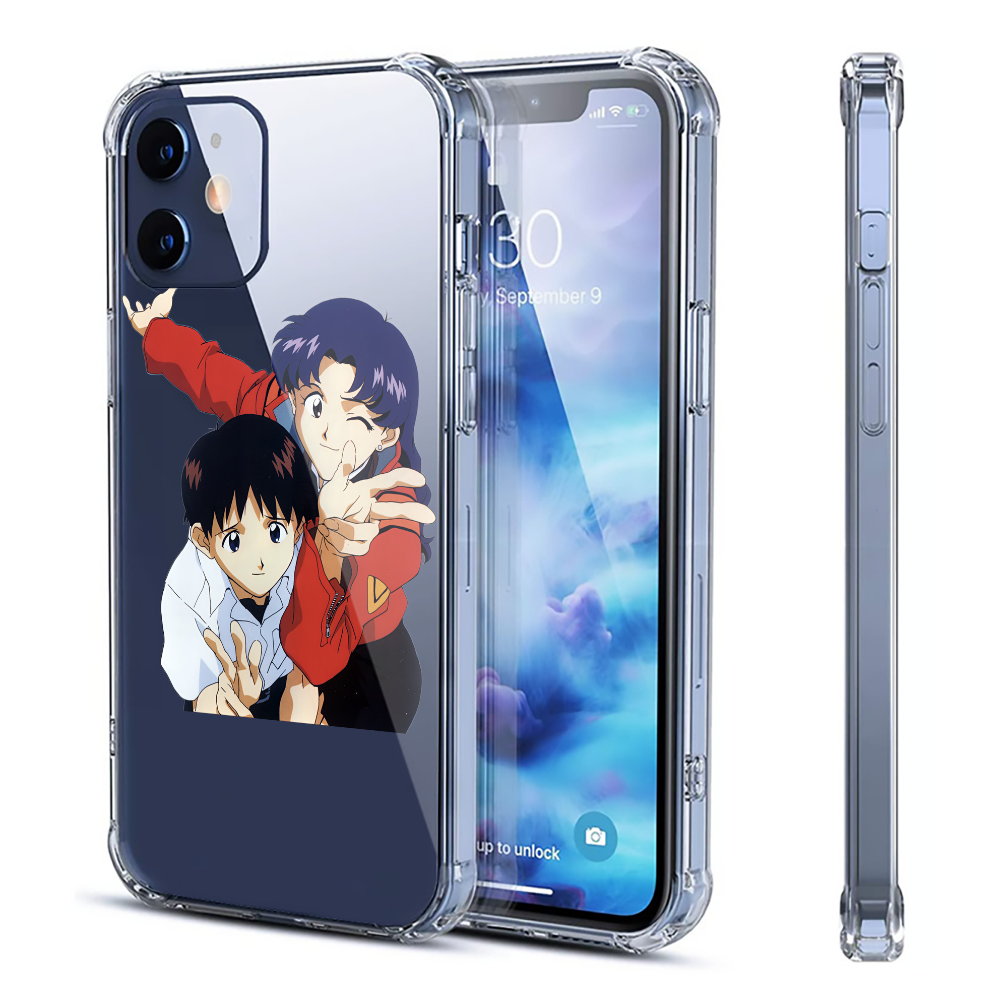 （画像用） EVA 新世紀エヴァンゲリオン 【iPhone 12シリーズ対応】透明スマホケース（クリアソフトケース）